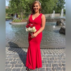 Red formal dress